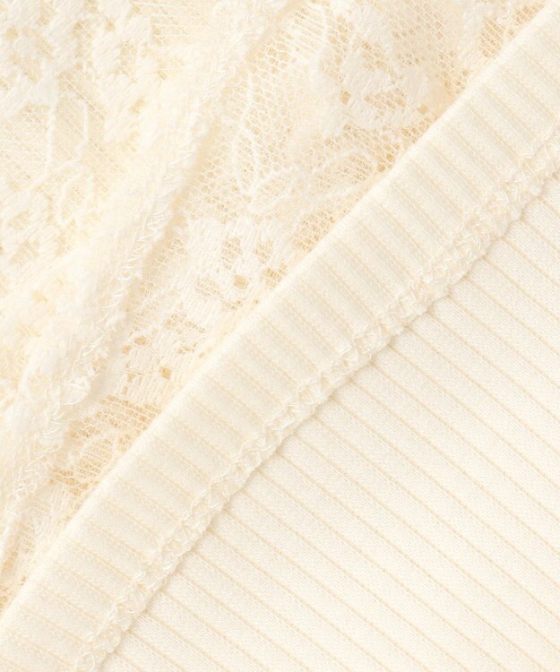 組曲 KIDS 【110-140㎝】スノウレースレイヤード トップス オフホワイト