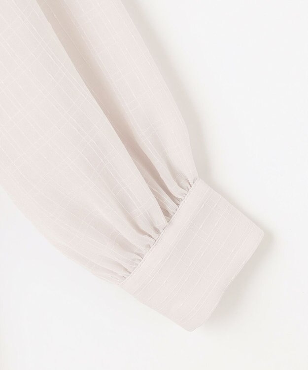 ANY SIS 【美人百花11月号掲載】シャドーチェックボウタイ ブラウス ローズグレー