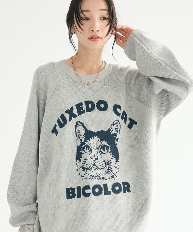 CRAFT STANDARD BOUTIQUE 【ユニセックス】アニマルジャガードニット Gray