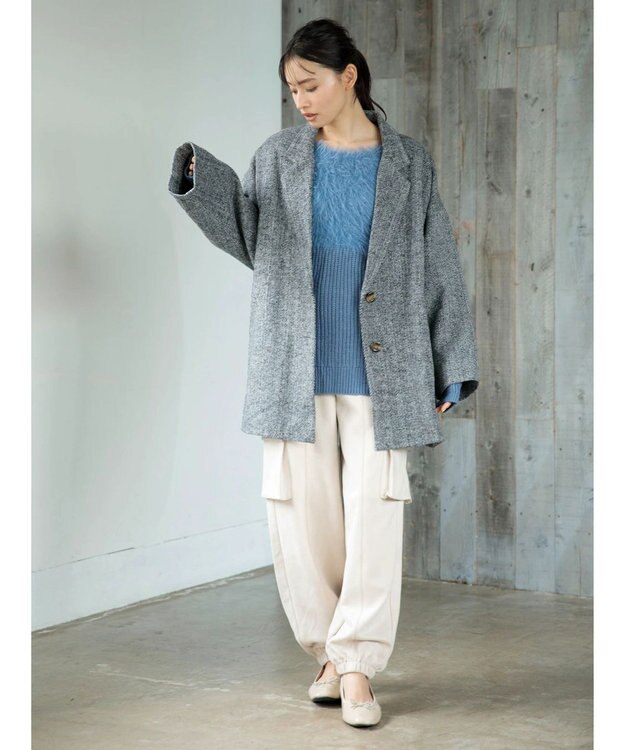 Green Parks ・Ｐｅｔｉｔ　Ｆｌｅｕｒ　シャギーキリカエニット Blue