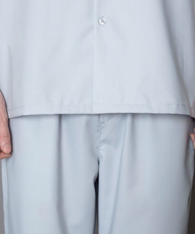 WEGO 【セットアップ対応】TRオープンカラーシャツ（SS） ライトグレー