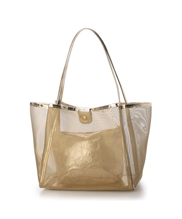 UNBILLION カシュカシュ cachecache / チュールメッシュビッグトート ゴールド