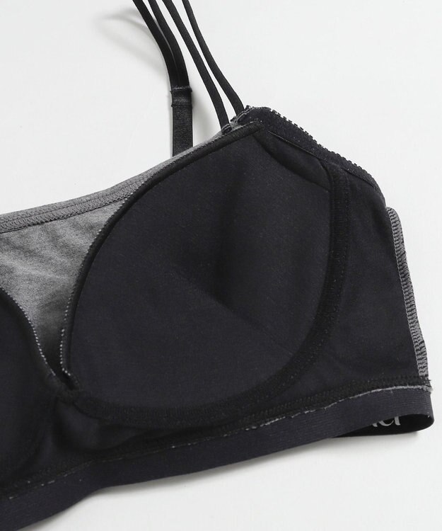 WEGO 【ブラトップ＆ショーツセット】Liliane　Ciel　ロゴテープ グレー