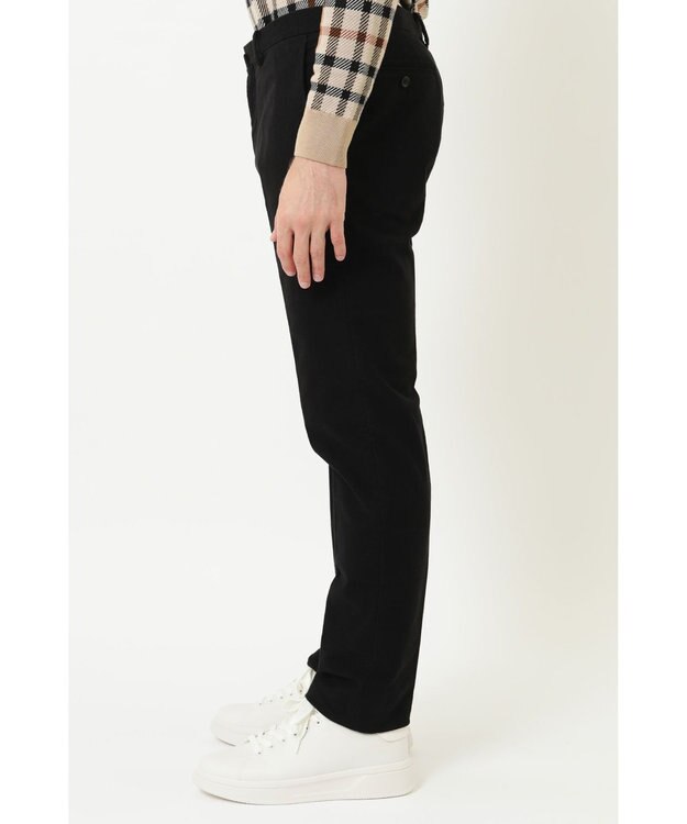 DAKS ストレッチコットンパンツ ブラック