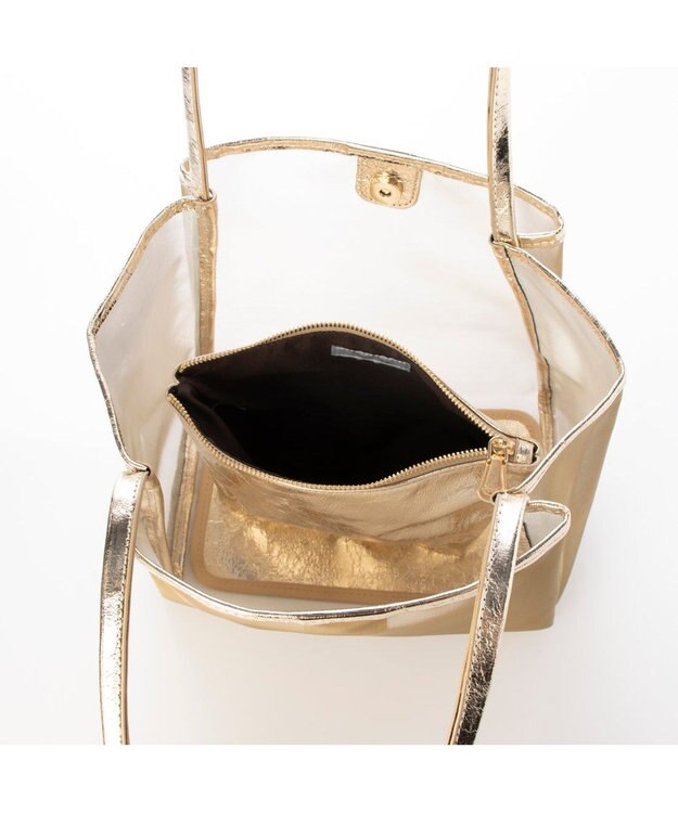 UNBILLION カシュカシュ cachecache / チュールメッシュビッグトート ゴールド