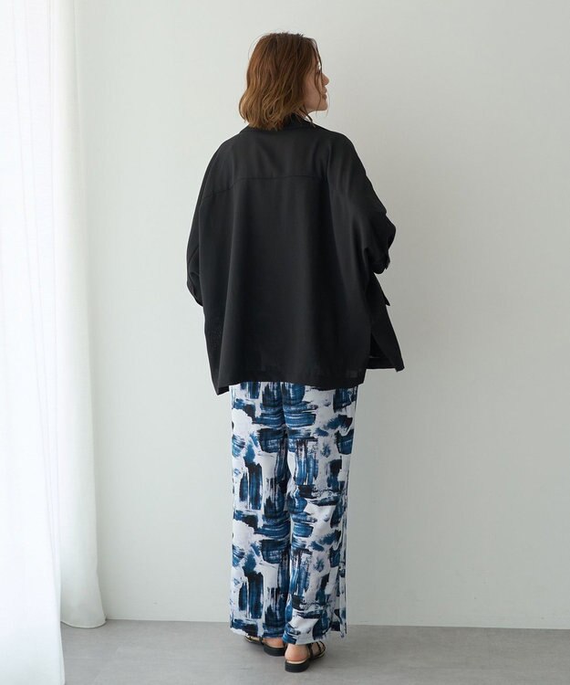 YECCA VECCA アブストラクト柄ワイドパンツ Blue