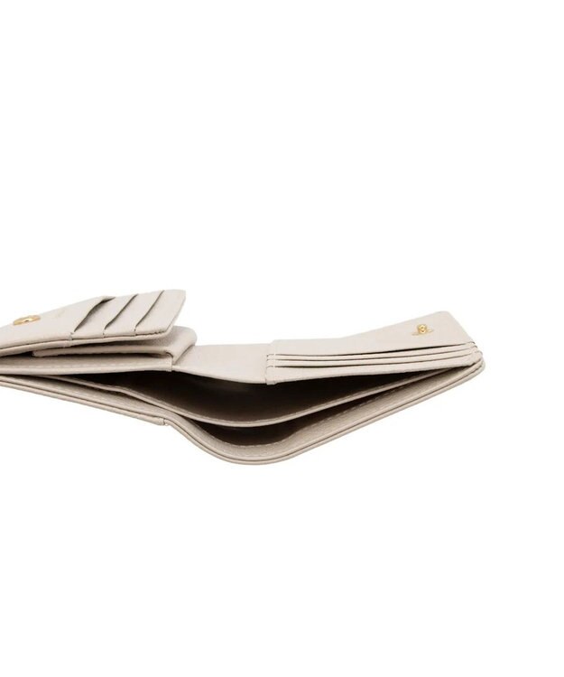 CLATHAS ソフィア 内ボックス二つ折り財布 アイボリー