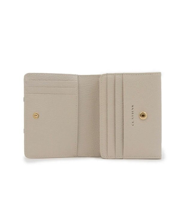 CLATHAS ソフィア 内ボックス二つ折り財布 アイボリー