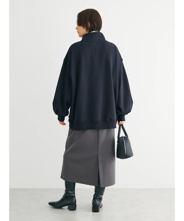 Green Parks ・ＳＵＧＡＲ　ＳＰＯＯＮ　ウラキモウハーフＺＩＰスウェット Black