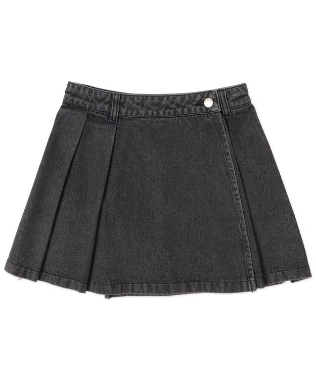 WEGO デニムラッププリーツスカート ブラックその他