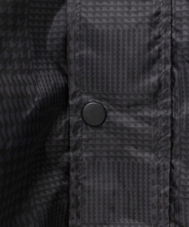 MOONBAT FLAT PURE レインコート チェック柄 リュック対応 ユニセックス 収納袋付き チャコールグレー