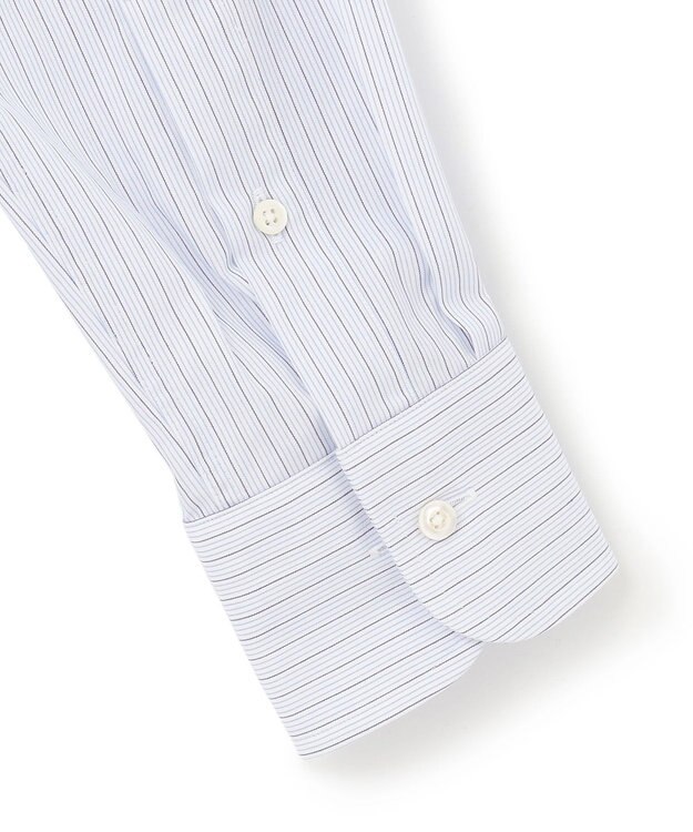 J.PRESS MEN 【PREMIUM PLEATS / 形態安定】BROADジャーミンストライプシャツ / レギュラー サックスブルー系1