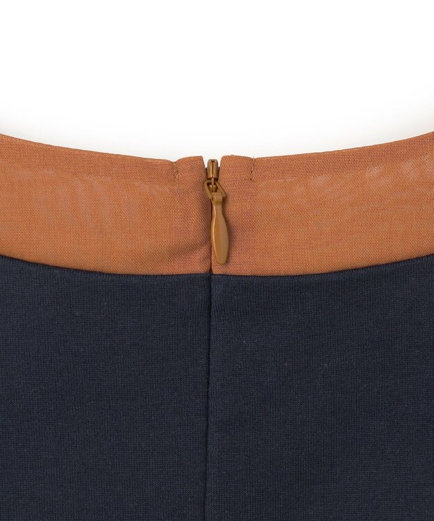 BEIGE， 【洗える】BRICKA / バイカラーTシャツ Navy×Camel