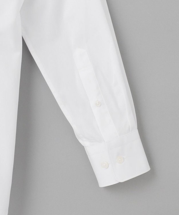 GOTAIRIKU 【形態安定/コンバーチブルカフス仕様】PREMIUMPLEATS_レギュラーカラー 通年ドレスシャツ ホワイト系