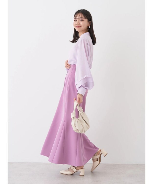 earth music&ecology フレアマーメイドスカート Pink