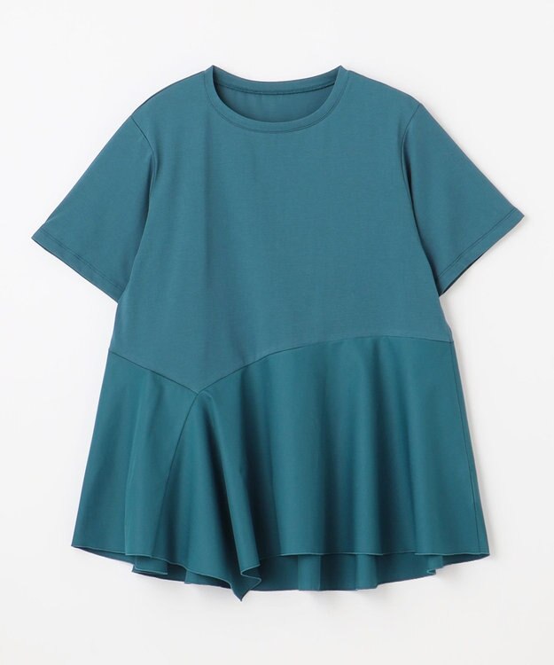 ANY L 【洗濯機可】コンビネーションイレヘムカットソー グリーン