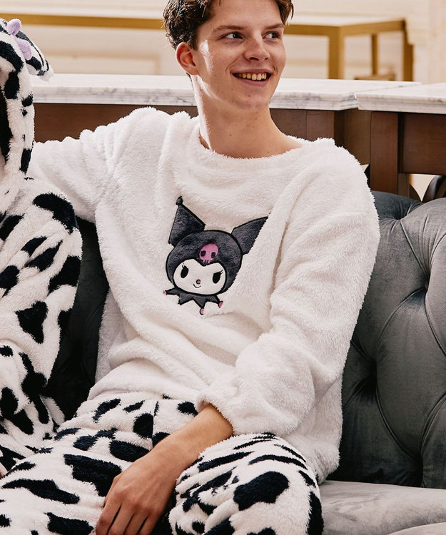 San-ai Resort（三愛水着楽園） 【SALE】【UNISEX】温活にもぴったり！クロミペアルームウェアセット 【northerly】【サンリオキャラクターズ×San-ai Resortコラボ】 ホワイト