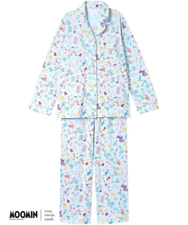 une nana cool 【ムーミン】【綿100%】 MOOMIN * une nana cool  開襟パジャマ TU
