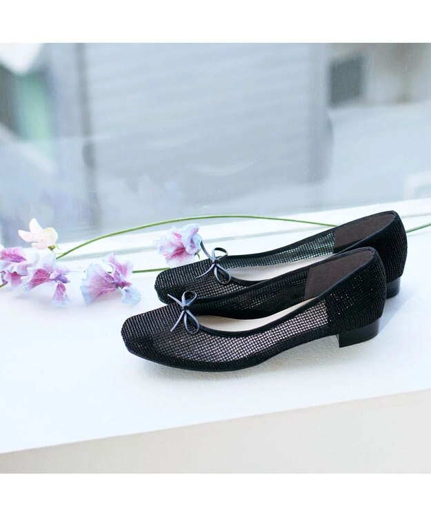 Riz raffinee <Riz raffinee>メッシュバレエシューズ ブラック