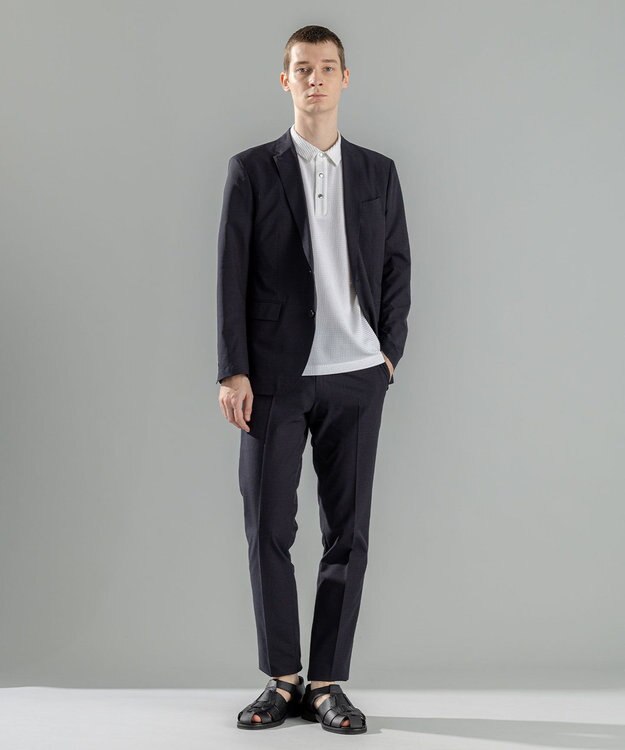 JOSEPH HOMME 新型【オリジナル素材/シワになりにくい】ライトタックジャージー　ポロシャツ ホワイト系