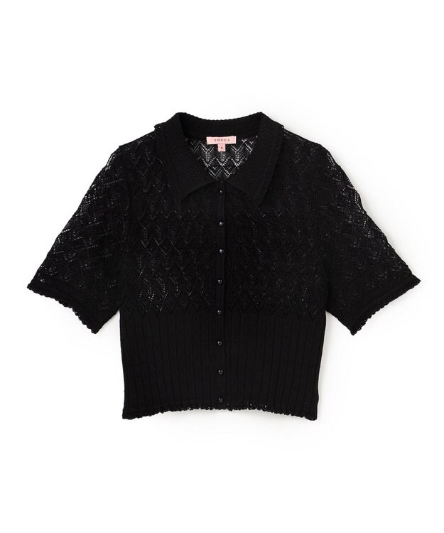 TOCCA 【星風まどかさん着用】SPIDER LACE KNIT レースニットカーディガン ブラック系