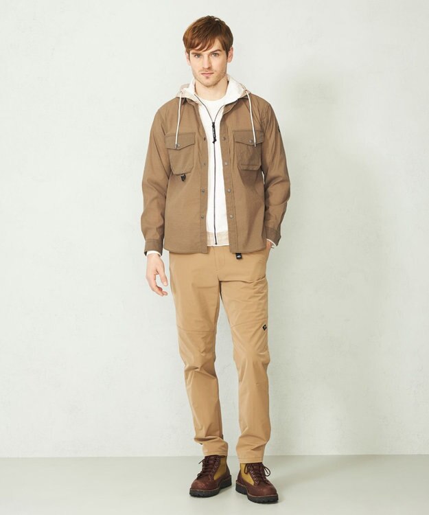 JOSEPH ABBOUD MOUNTAIN 【UNISEX】ECO撥水 ハイパワーストレッチアウトドアシャツ キャメル系