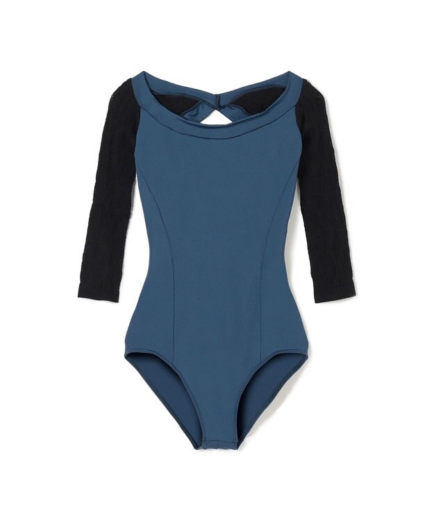 Chacott ロングスリーブレオタード インディゴブルー