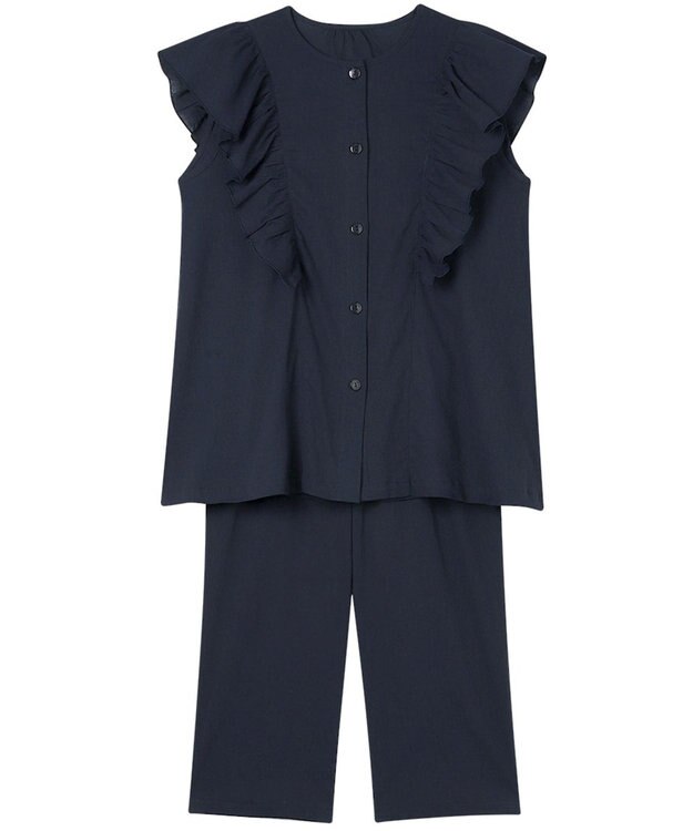 WACOAL ワコール_リラックス＆スリープ パジャマ 1分袖 7分丈 綿100%(本体) 楊柳素材 レディース KDT110 /ワコール コン