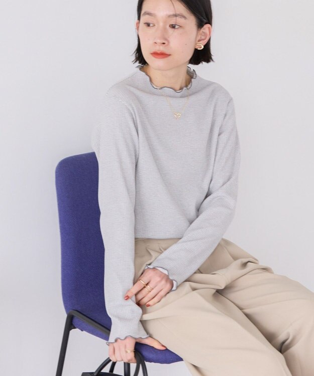 AMERICAN HOLIC 針抜きテレコカットプルオーバー Gray