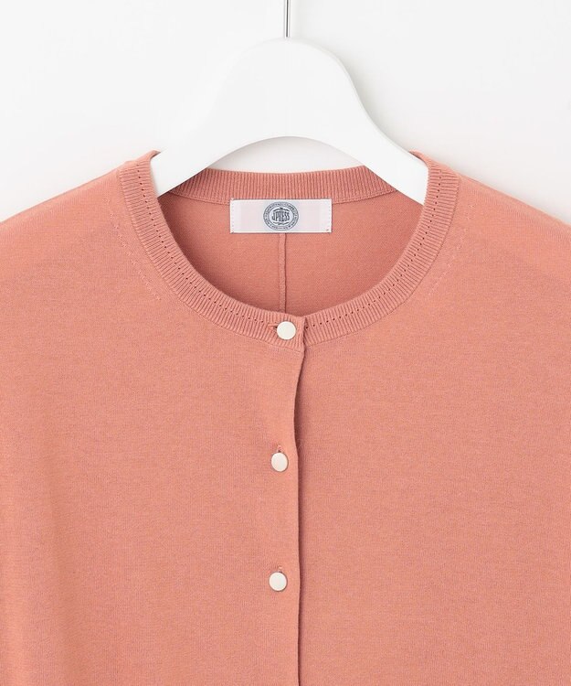 J.PRESS LADIES S 【洗える・抗菌防臭】コットンアセテート ドルマン カーディガン ピンク系