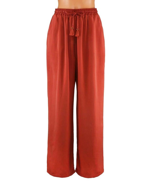 San-ai Resort（三愛水着楽園） 【SALE】【UPF50＋】　ロングパンツ　M【Coral veil（コーラルヴェール）】 オレンジ