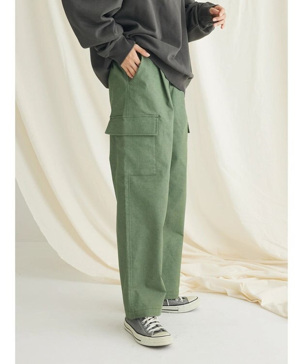 CRAFT STANDARD BOUTIQUE ストレッチカーゴパンツ Khaki