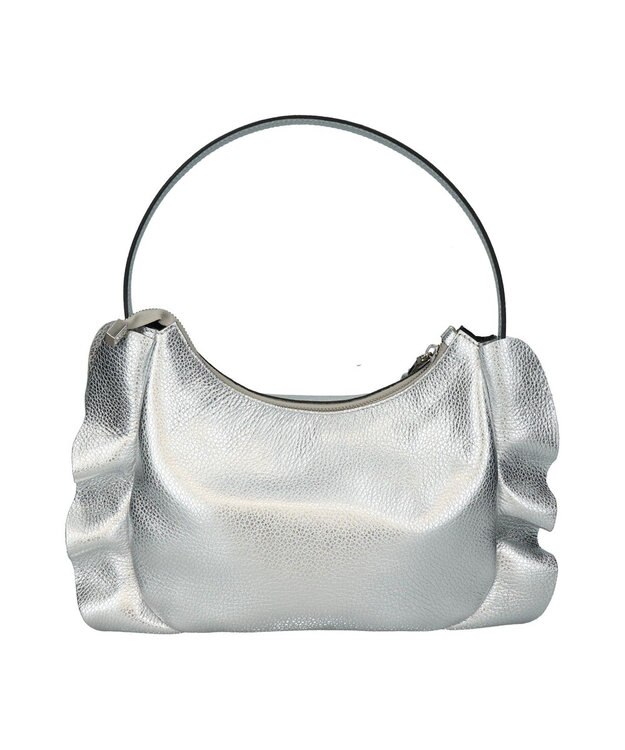 INTER-CHAUSSURES 【RIPANI】サイドフリルホーボーバッグ・ミディ シルバー