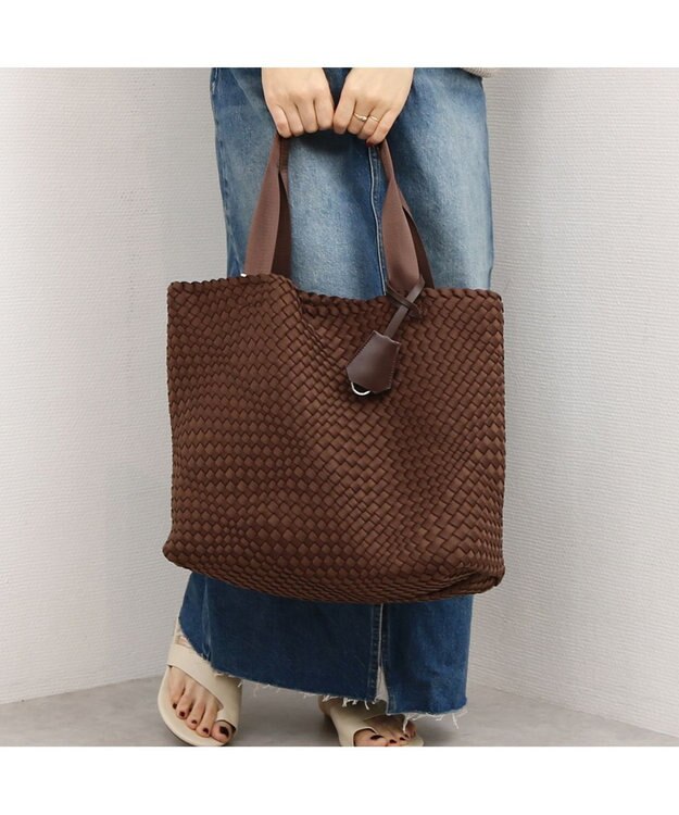 UNBILLION カシュカシュ cachecache / ネオプレーンメッシュビッグトートバッグ ブラウン