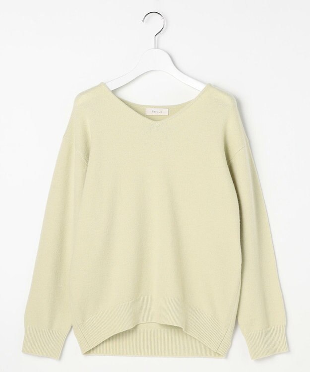 Feroux Vネックニットプルオーバー グリーン系