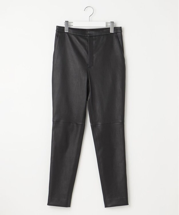 23区 L 【エステータ】ストレッチレザー スキニーパンツ ブラック系
