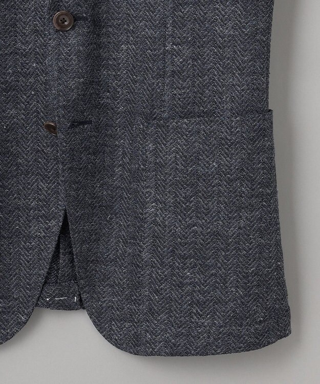 GOTAIRIKU 【宮田毛織】リネンジャージー カーディガンジャケット ネイビー系8