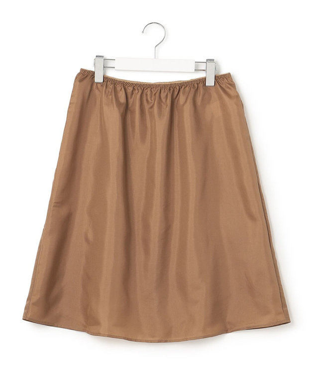 23区 S 【洗える】ライトピケジャージー ティアード ワンピース キャメル系