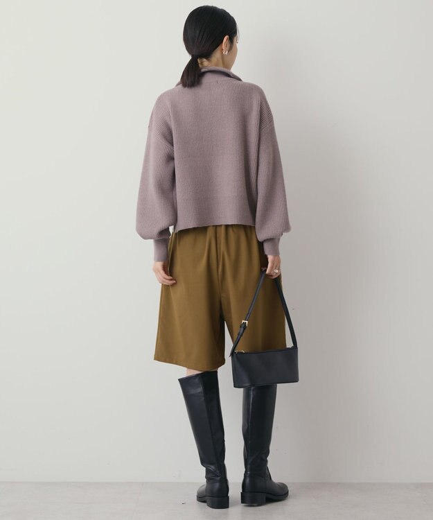 AMERICAN HOLIC ZIPハイネックカーディガン Beige