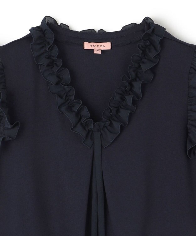 TOCCA 【洗える！】LITTLE BOW トップス ネイビー系
