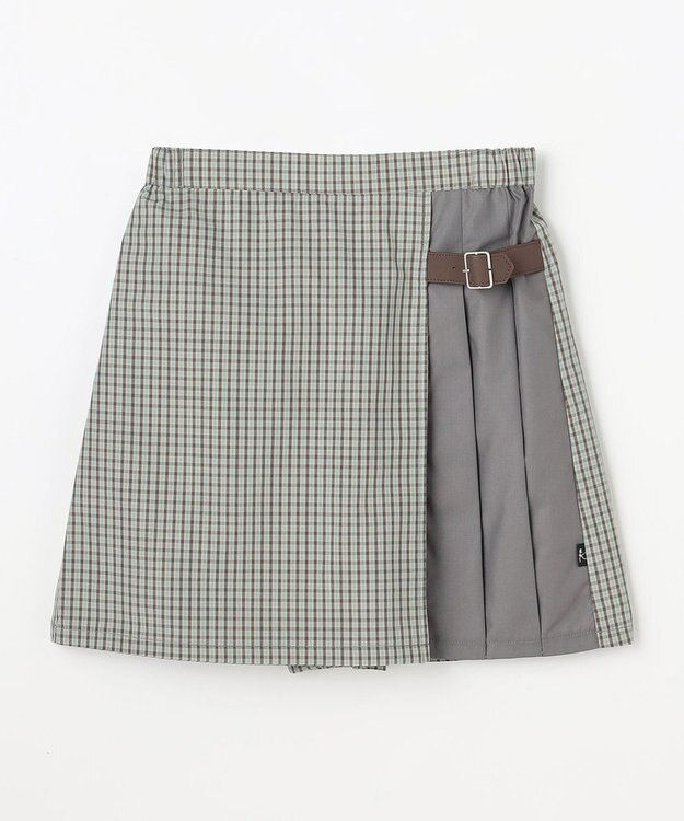 組曲 KIDS 【150-170㎝】 チェックプリーツ キュロット ミント