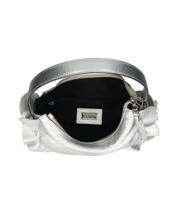 INTER-CHAUSSURES 【RIPANI】サイドフリルホーボーバッグ・ミディ シルバー