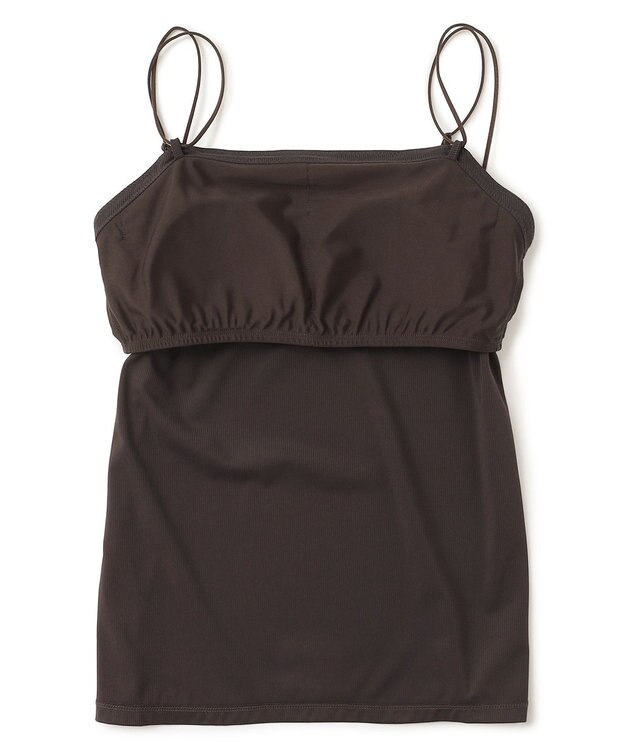 UNFILO L ラッシュガード カップ付き キャミソール チャコールブラウン