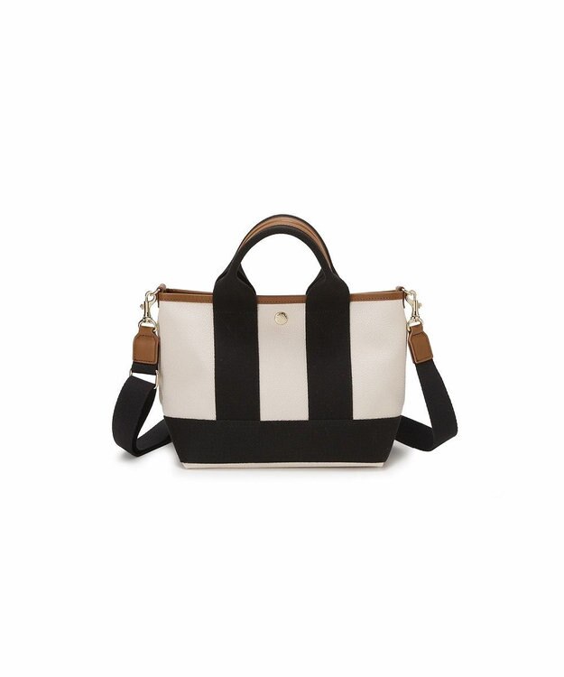 TOPKAPI 【Breath TOPKAPI】スコッチグレイン ネオレザー ミニ トート バッグ ショルダー付き S クリーム