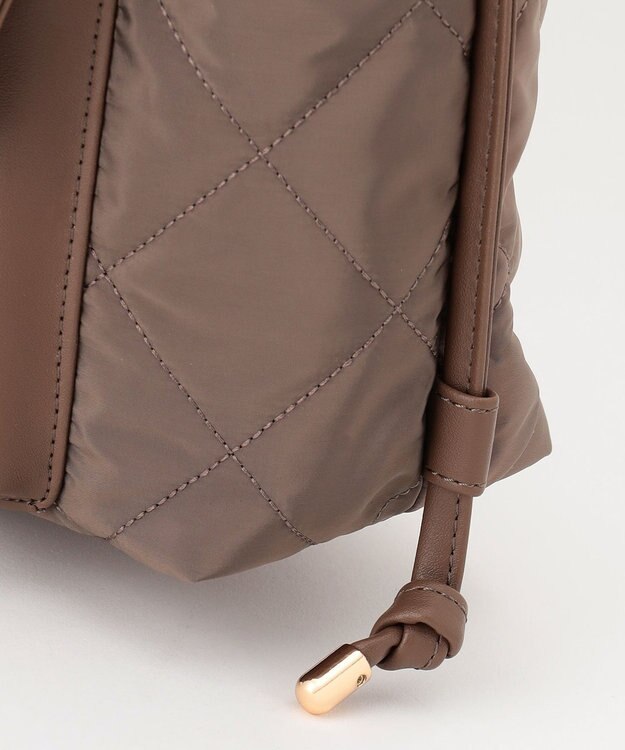 ANY キルティングドロストショルダーバッグ チャコールグレー