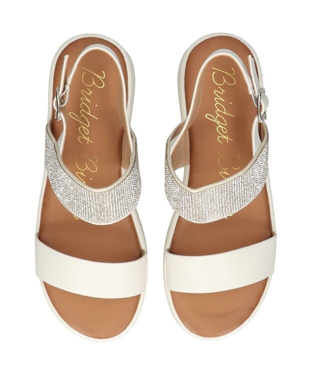 Bridget Birkin 【Bridget Birkin】キラキラバンドウェッジサンダル アイボリー
