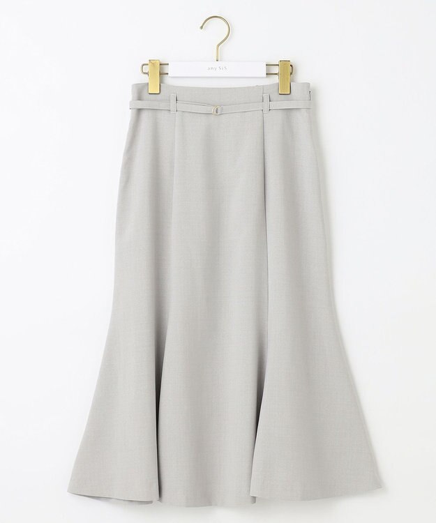 ANY SIS 【セットアップ可】ドライタッチクールマーメイド スカート ライトグレー