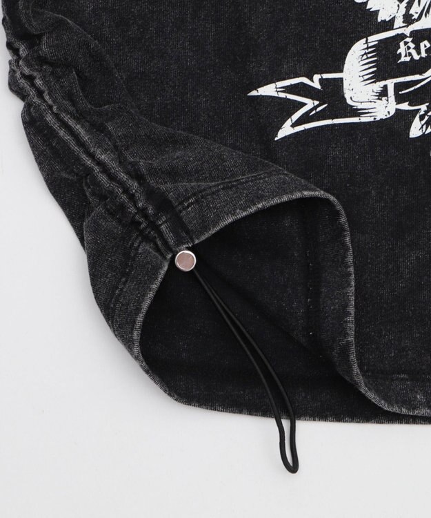 WEGO グラフィックノースリーブサイドドロストショートT 柄2