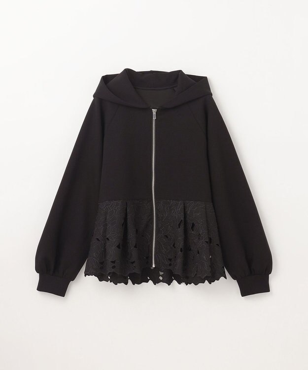 GRACE CONTINENTAL カットワークパーカー ブラック