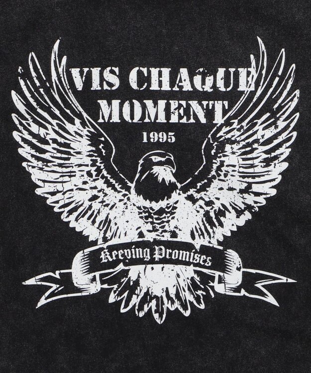 WEGO グラフィックノースリーブサイドドロストショートT 柄2